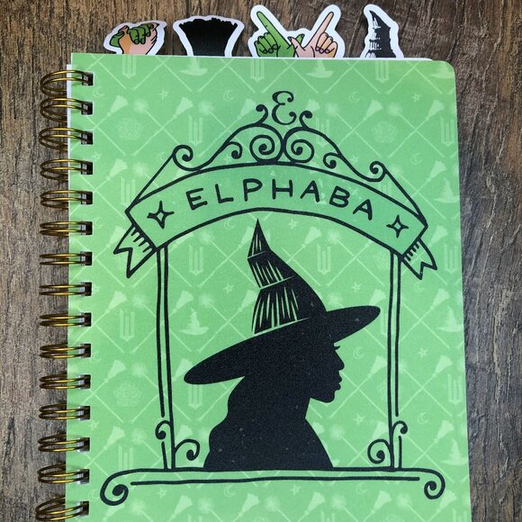 Wicked Movie Wicked Movie Innovative Designs Elphaba Tabbed Journal Green - Picture 1 of 3